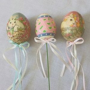 Vintage easter egg picks * 3